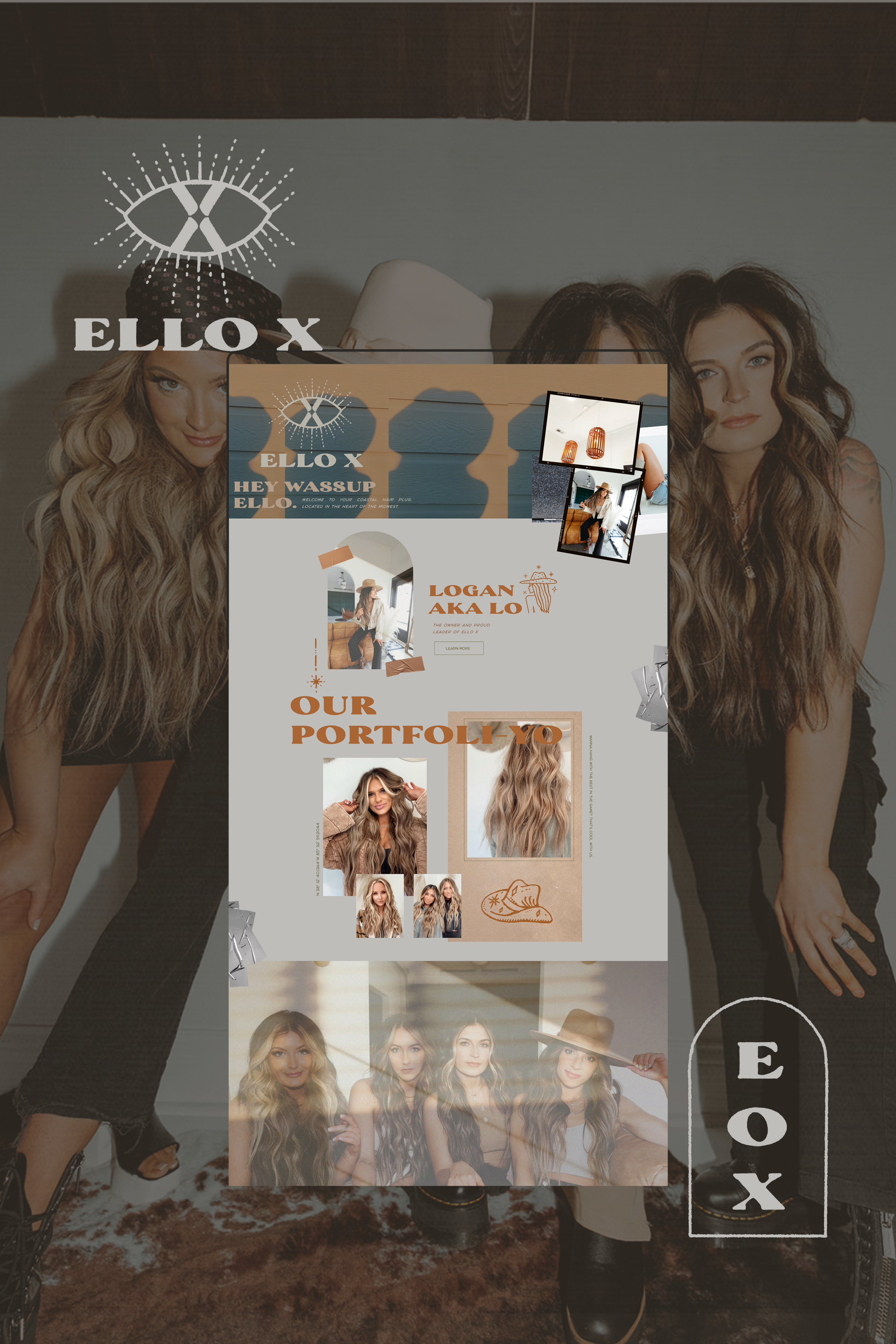 hair salon brand and web design