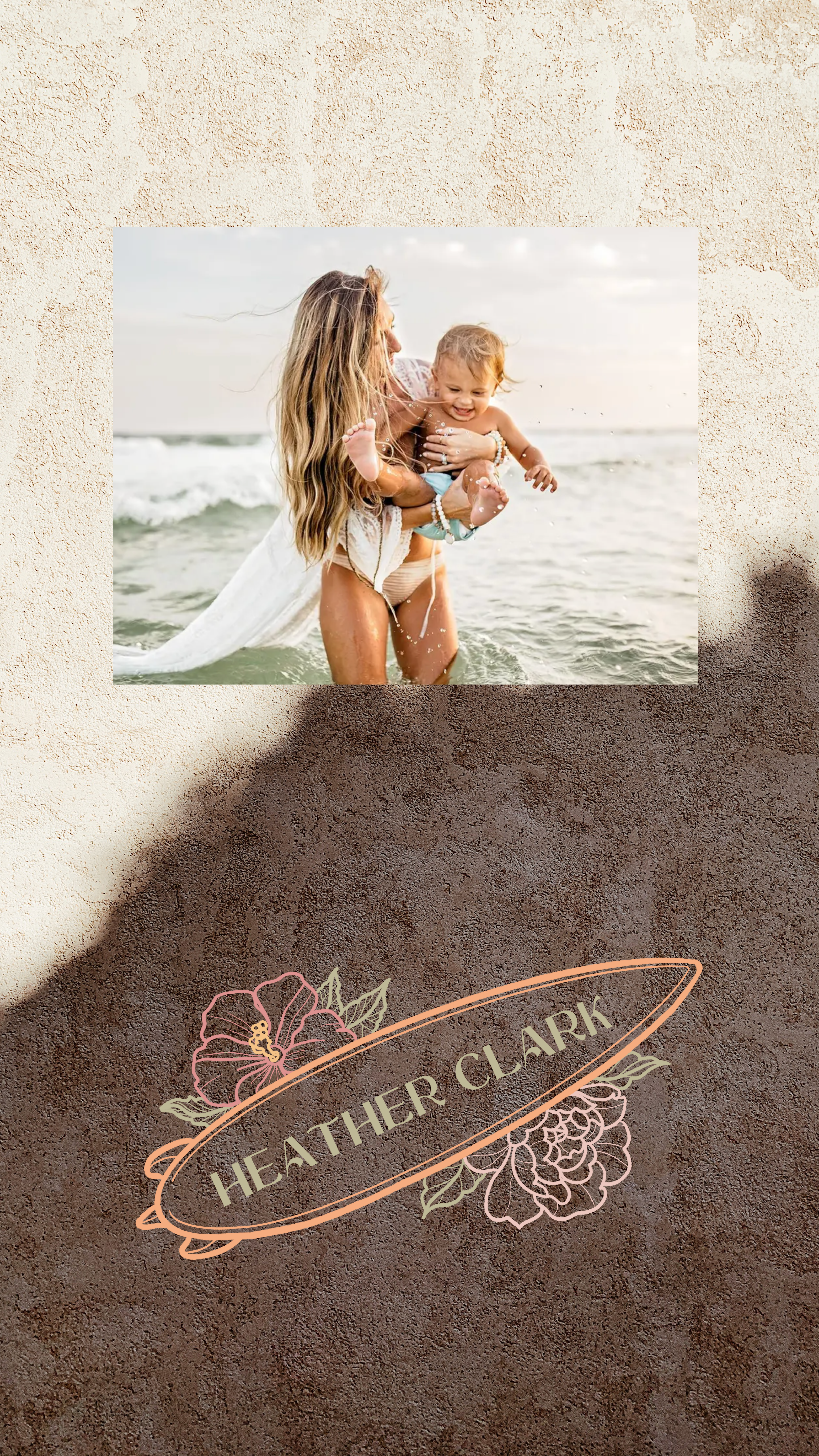 A colorful logo and brand design for a beach photographer by House of W Designs, a brand and web designer for photographers and creatives.