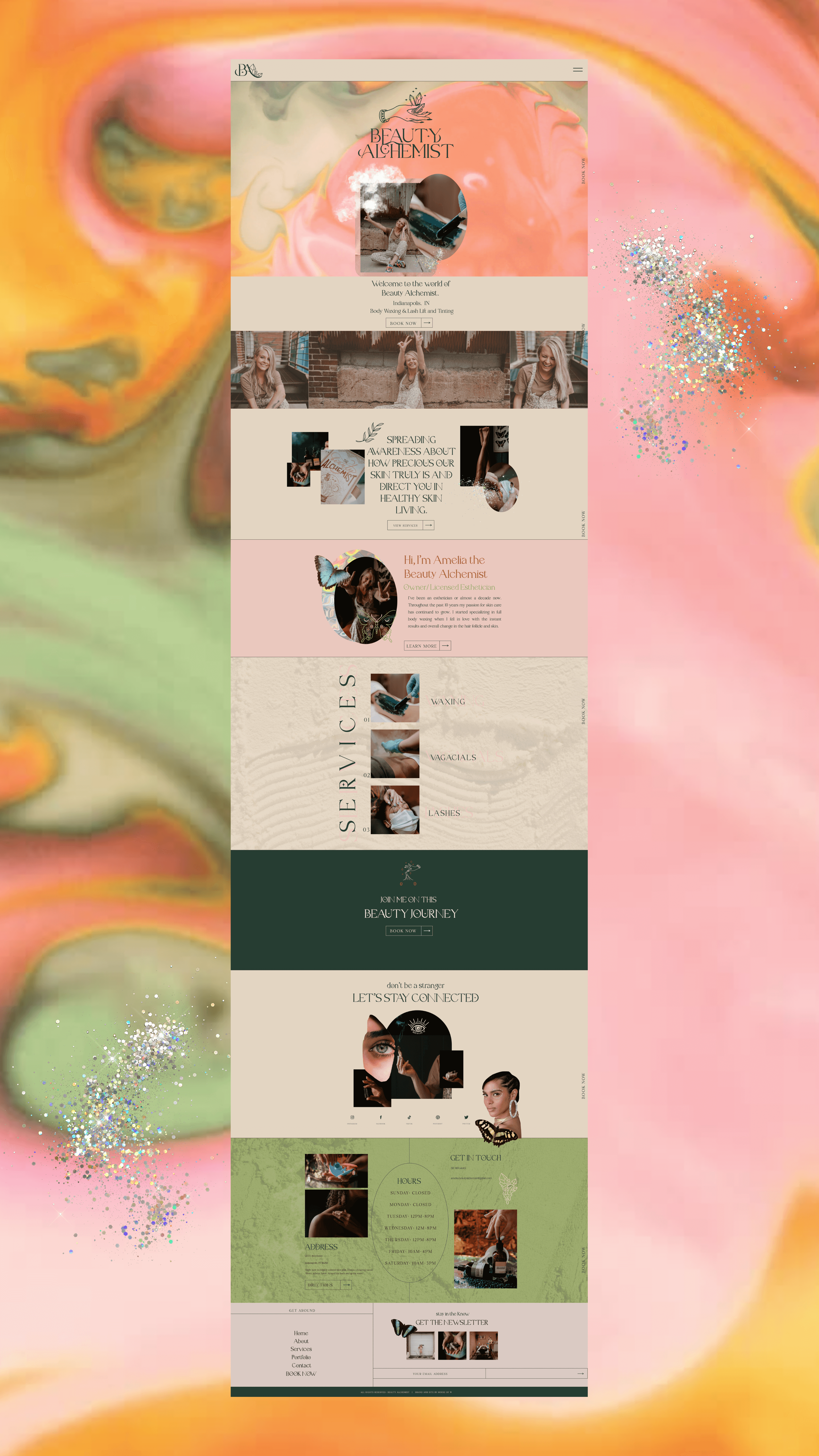 Website design for a feminine and mystical esthetician brand and web design by House of W, a brand and web designer for photographers and creatives.