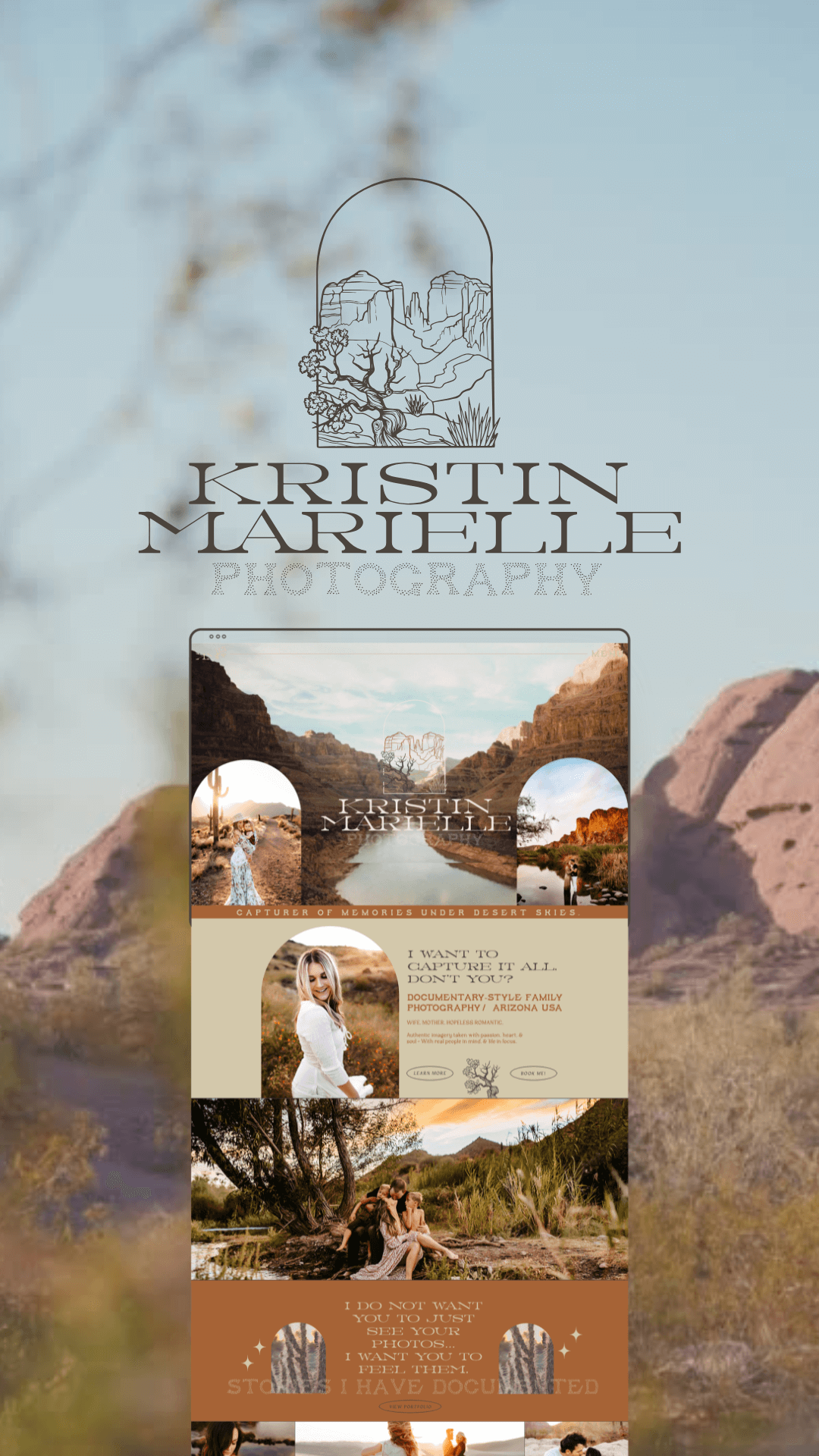 Desert Inspired Brand and Web Design for photographer