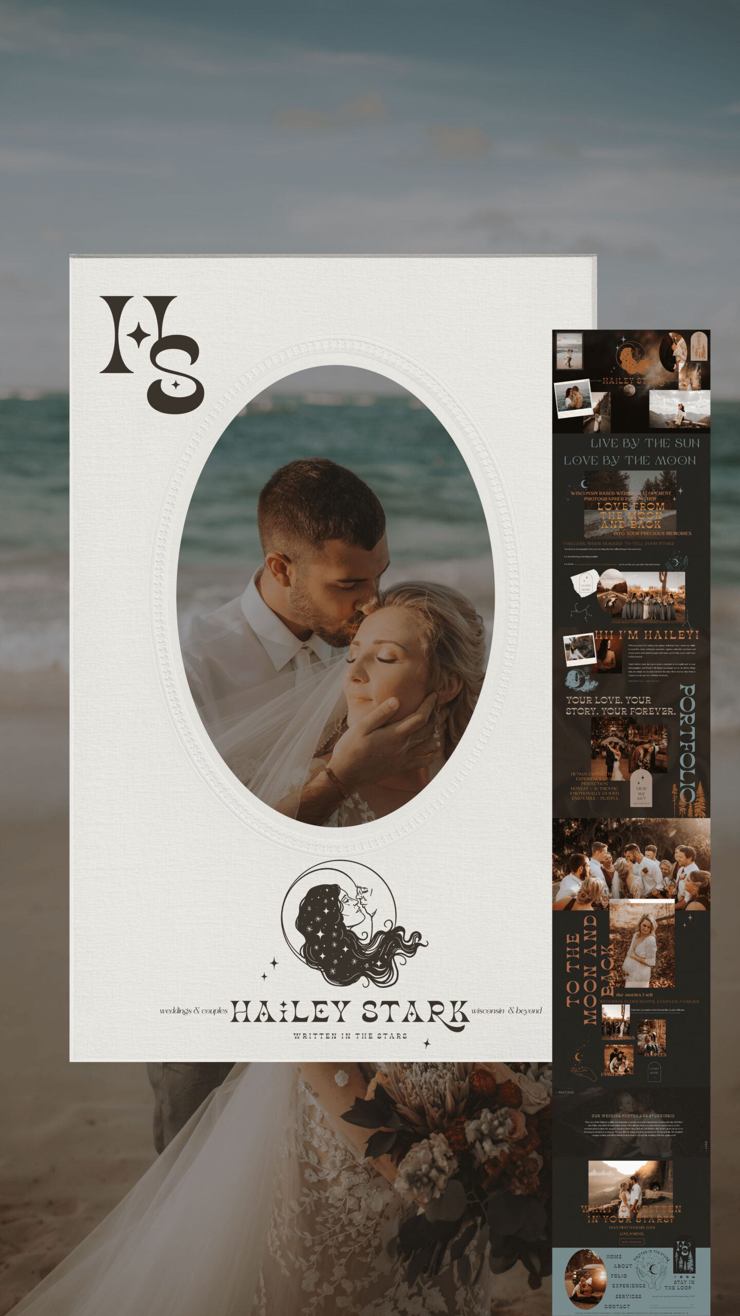 photography website example that is a celestial-inspired website