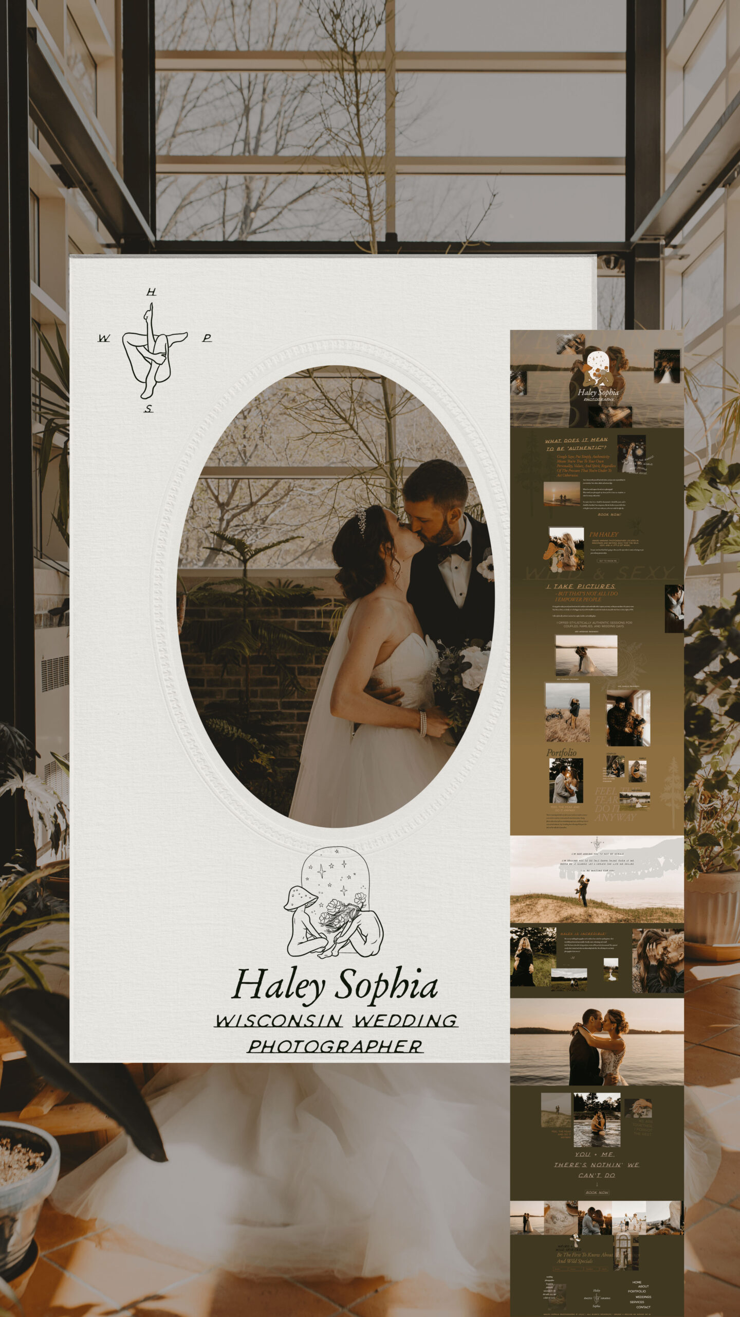 photography website example and branding that is earthy and whimsical