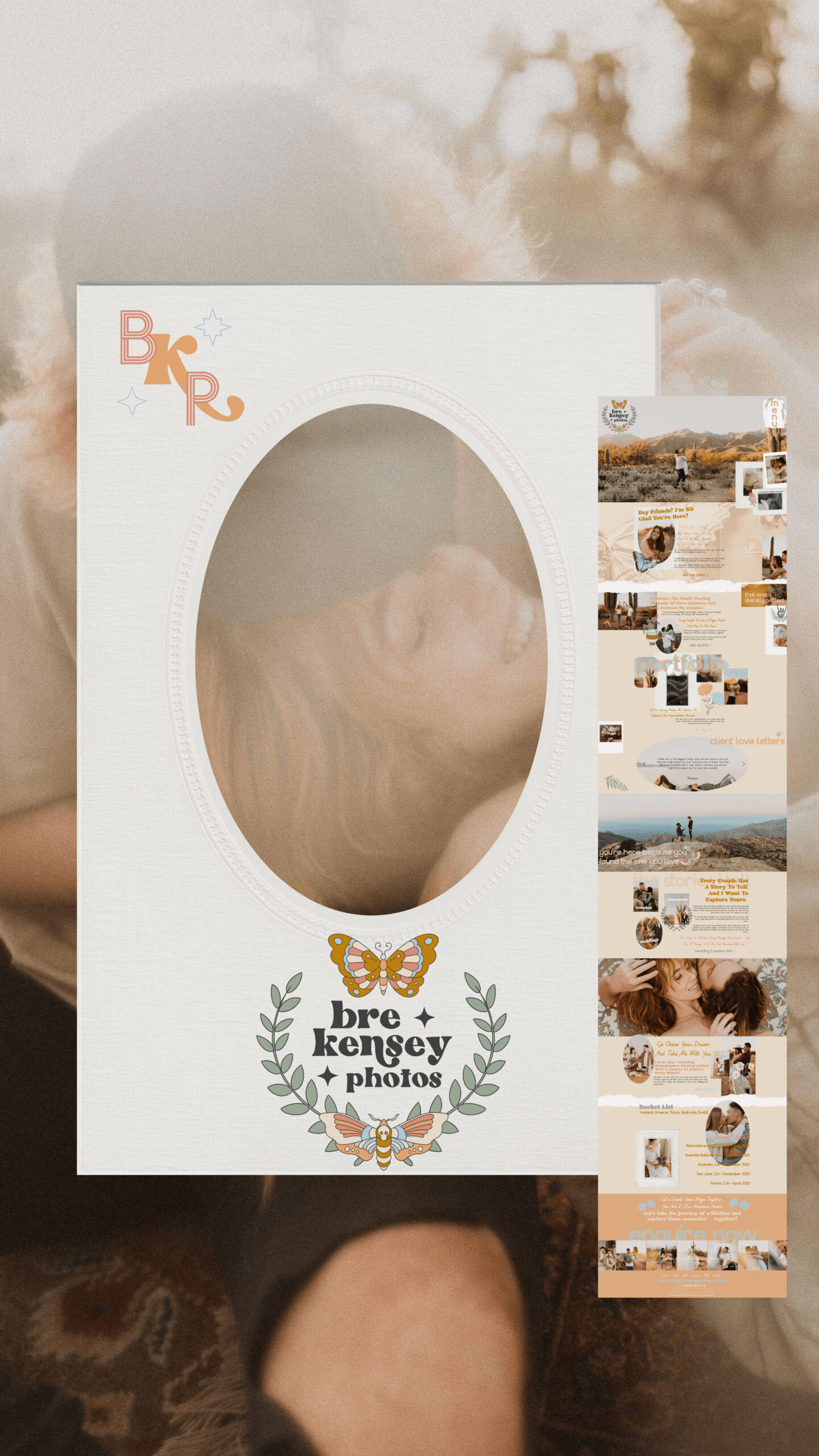 vintage branding and edgy website for a photographer