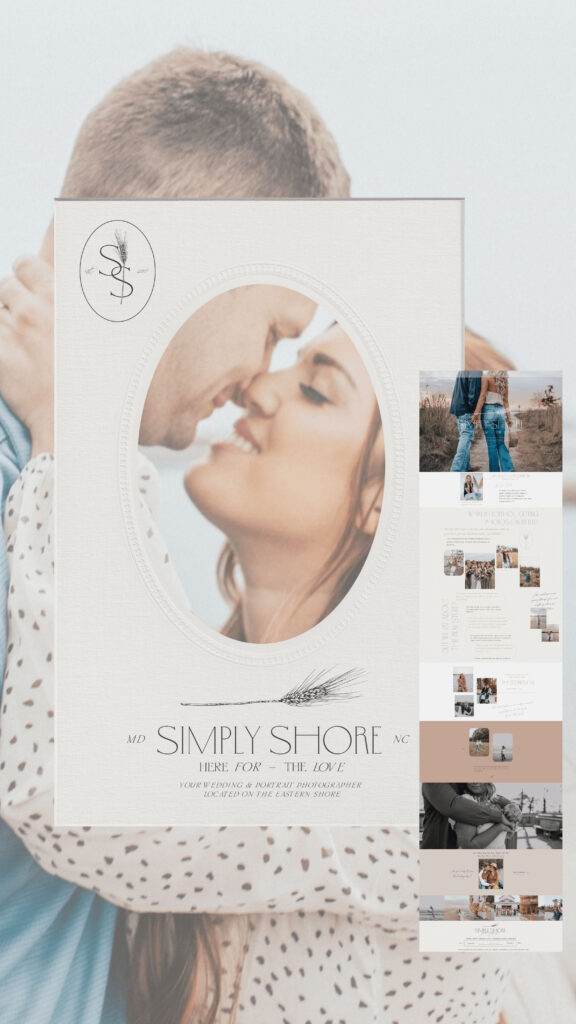 timeless and neutral website design for photographer