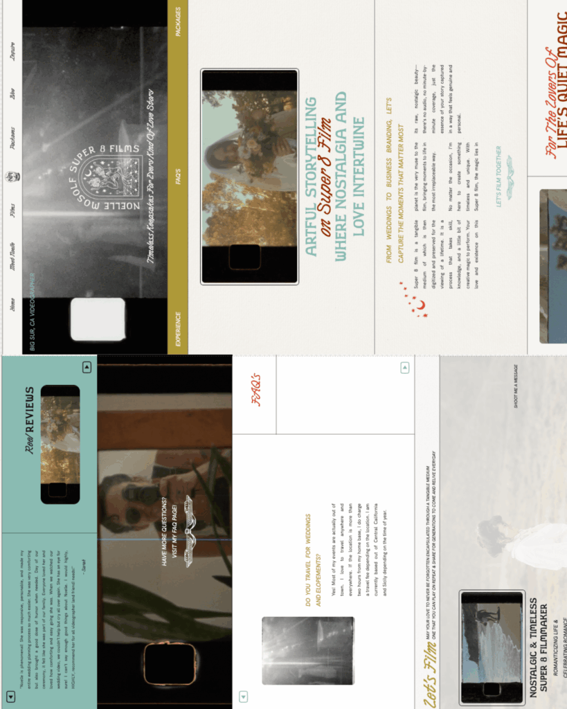 Super 8 Filmmaker Branding & Website Design