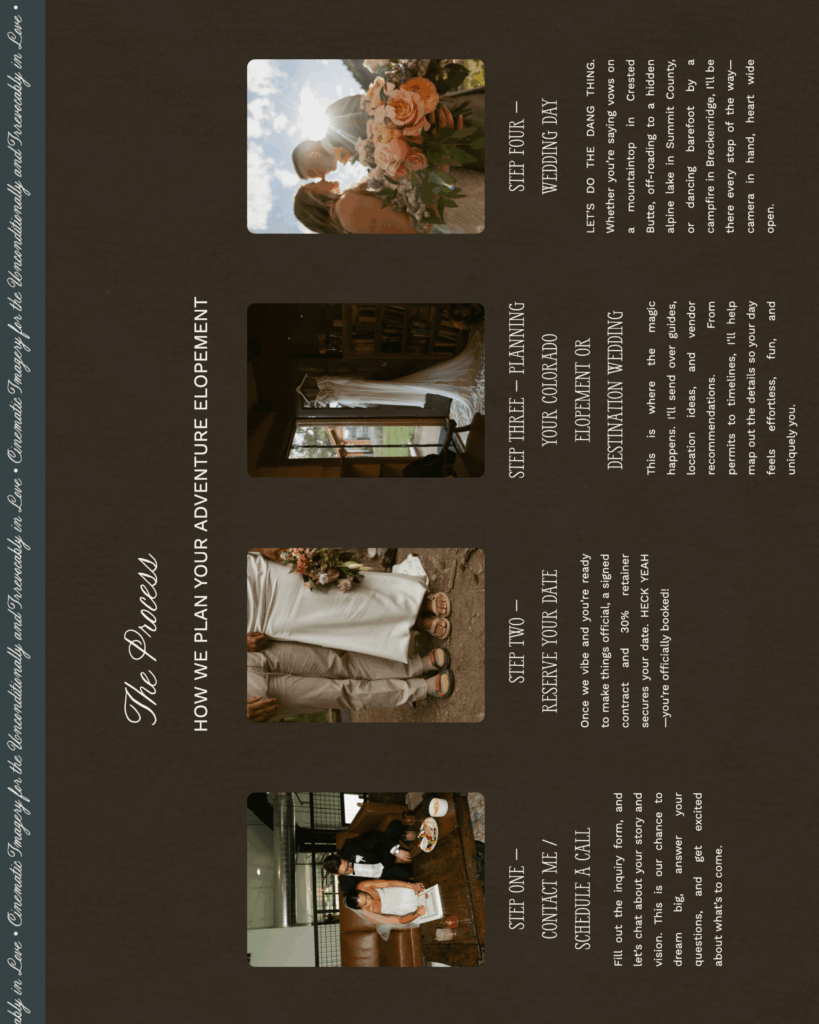 Elopement Photographer Website Design