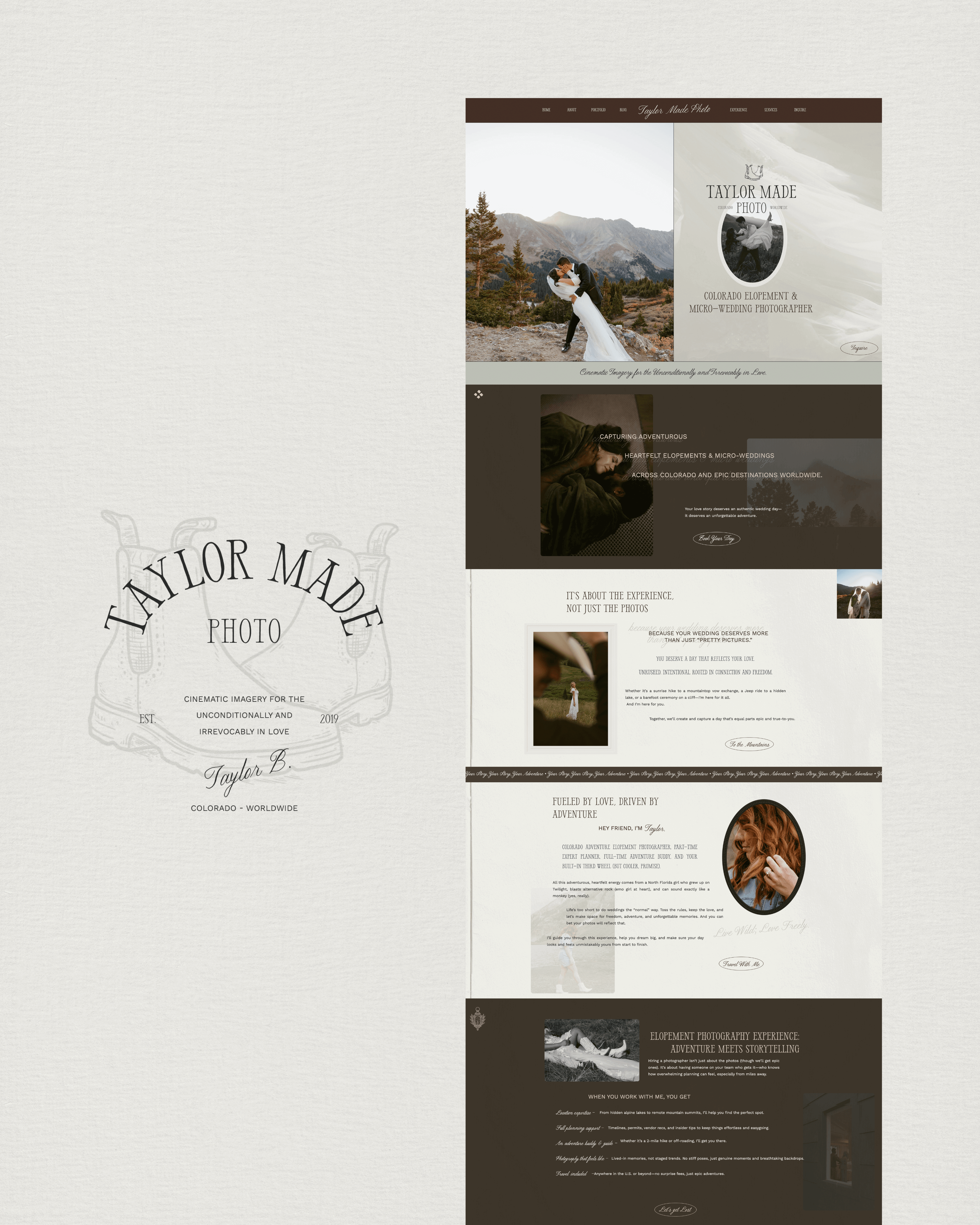 Elopement Photographer Brand & Website Design