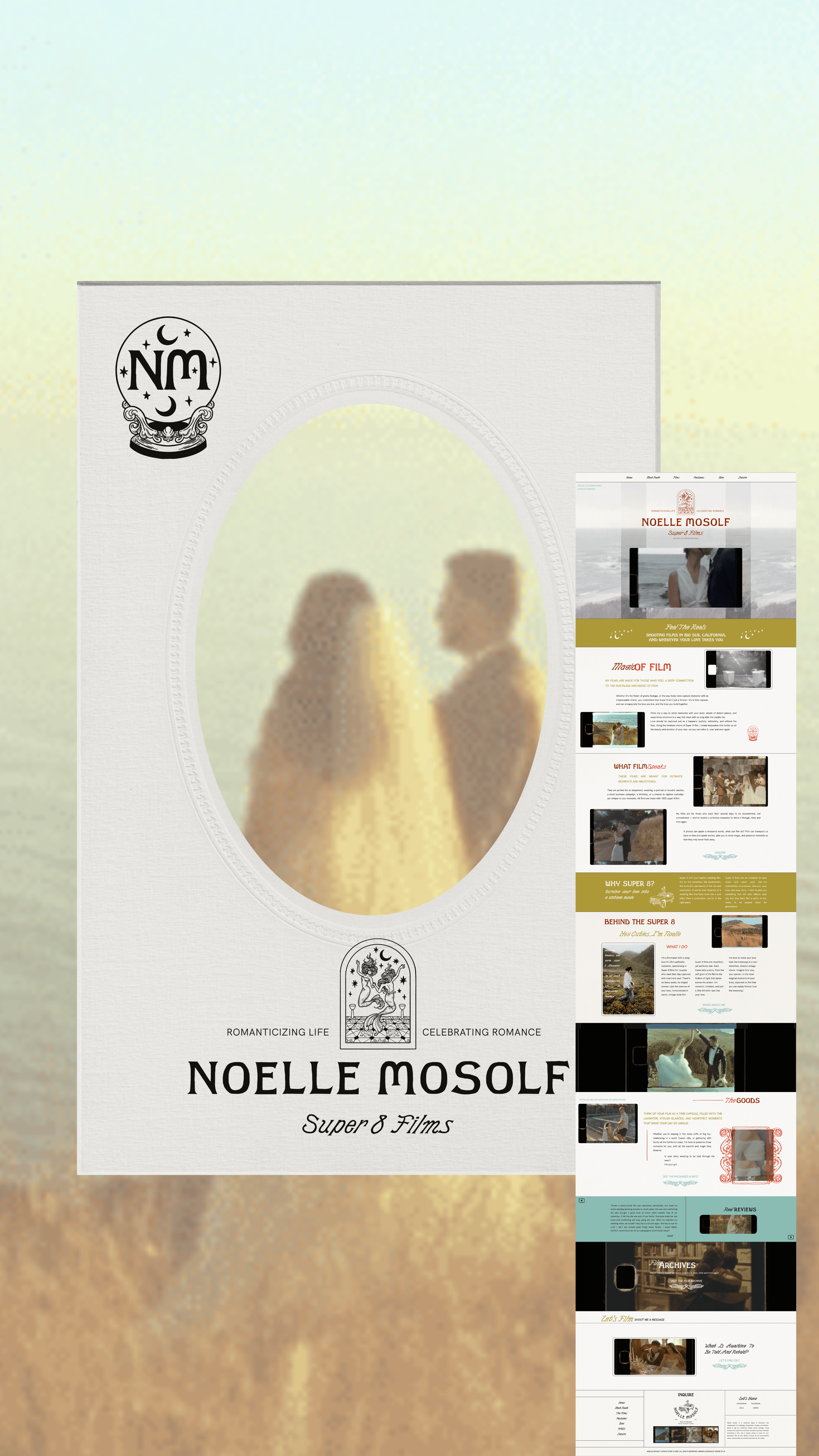 Nostalgic Brand & Website Design for Super 8 Wedding Filmmaker