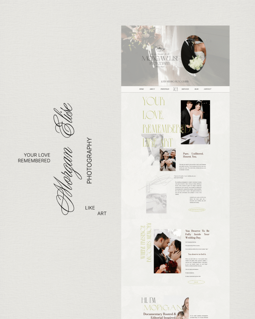 Wedding Photographer Website Design